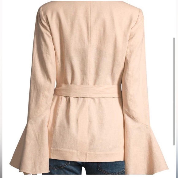 Free People Flared Sleeve Linen Blazer NWT - Picture 5 of 5